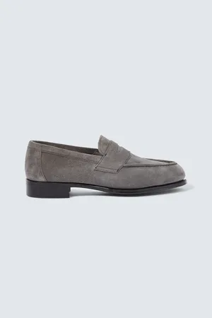 GEORGE CLEVERLEY Cannes suede penny loafers