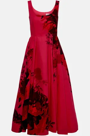 Erdem Floral cotton faille maxi dress