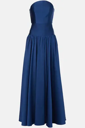 Roland Mouret Strapless gathered taffeta gown