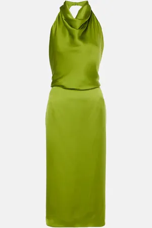 MAGDA BUTRYM Halterneck silk satin midi dress