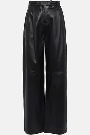 Dorothee Schumacher Pleated leather wide-leg pants