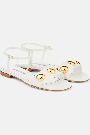 Manolo Blahnik Chaouhen embellished leather sandals