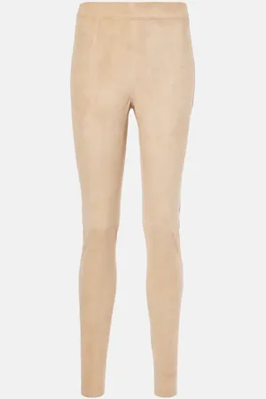 Joseph Mid-rise suede leggings