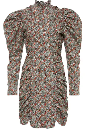 Ganni Floral cotton minidress