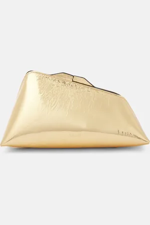 The Attico 8:30PM Small metallic leather clutch