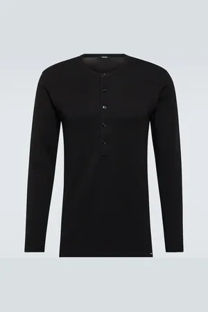 Tom Ford Cotton-blend henley shirt