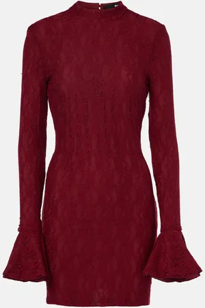 ROTATE Open-back lace minidress