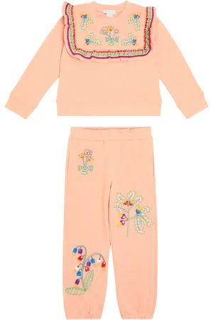 Stella McCartney Embroidered sweatshirt and sweatpants set