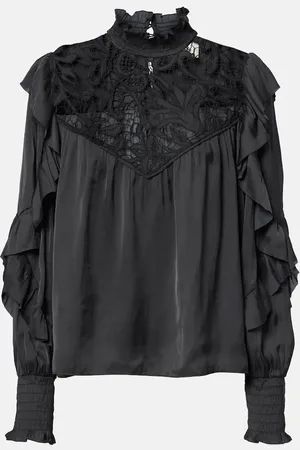 Isabel Marant Seila ruffled lace-trimmed blouse