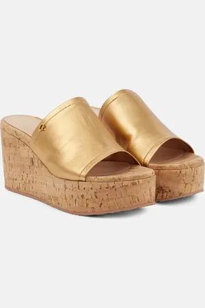 Gianvito Rossi Leather wedge sandals