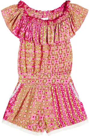 POUPETTE ST BARTH Bella floral off-shoulder playsuit