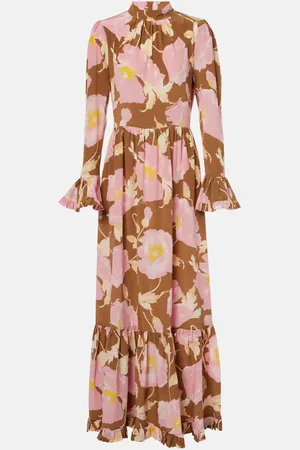 La DoubleJ Visconti silk crÃªpe de chine maxi dress