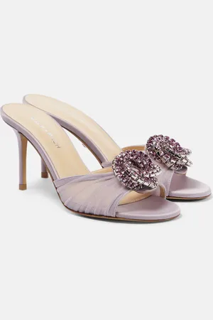 Mach & Mach Galaxy 85 embellished tulle mules