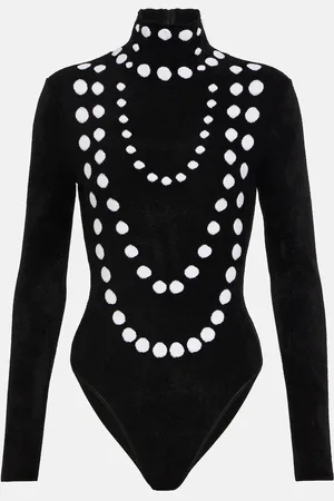 Alaïa Jacquard velvet chenille bodysuit