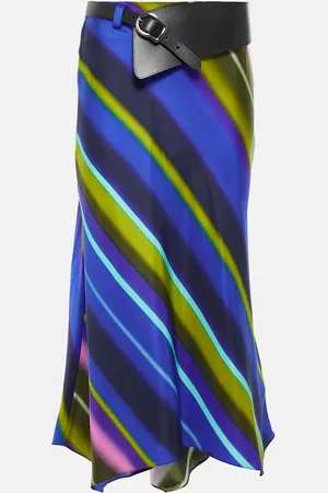 Dorothee Schumacher Striped silk twill midi skirt