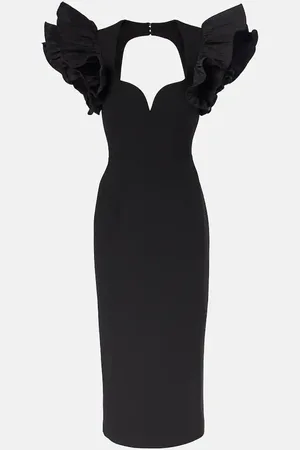 Rebecca Vallance Ella puff-sleeve midi dress