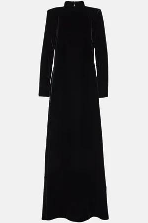 Oscar de la Renta High-neck velvet gown