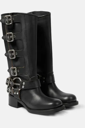 Miu Miu Leather biker boots