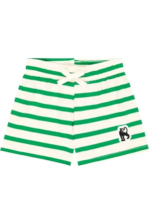 Mini Rodini Panther striped cotton jersey shorts