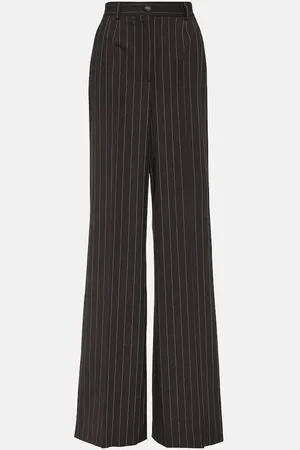 Dolce & Gabbana Pinstripe high-rise wool wide-leg pants