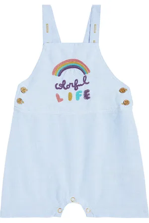 Louise Misha Baby Atilo embroidered cotton overalls
