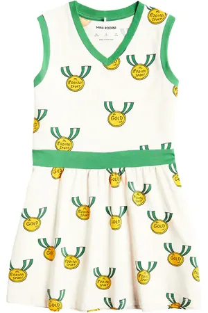 Mini Rodini Medals cotton-blend jersey dress