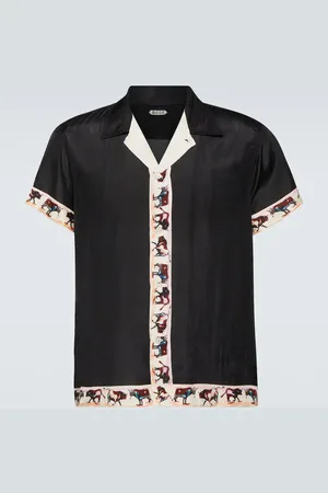 BODE Taureau printed silk shirt