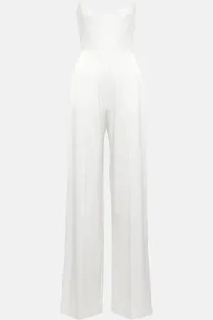ALEX PERRY Bridal Slaine satin-crÃªpe jumpsuit