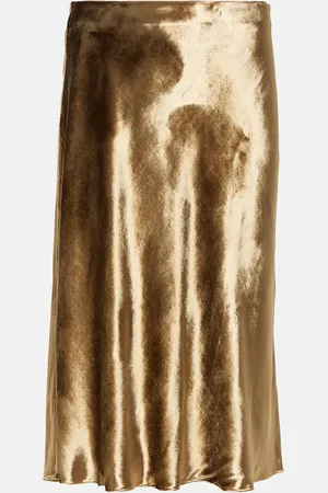 Vince Satin midi skirt