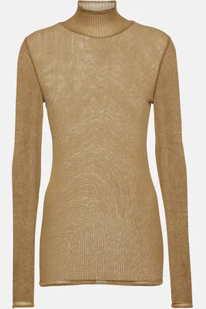 LEMAIRE Ribbed-knit silk top