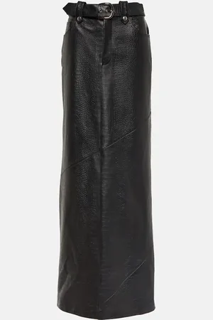 Alessandra Rich Mock-croc leather maxi skirt