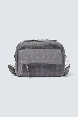 Christian Louboutin Zip N Flap logo jacquard messenger bag