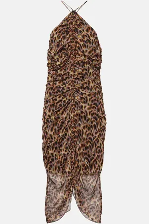 Marant Etoile Valdi printed halterneck midi dress