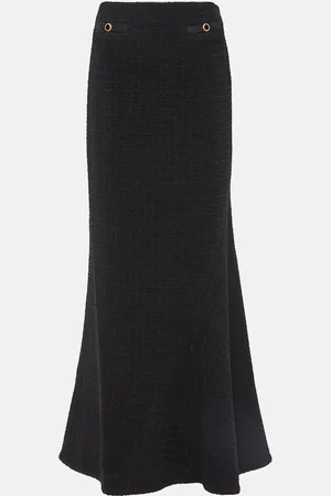 Alessandra Rich Checked tweed maxi skirt