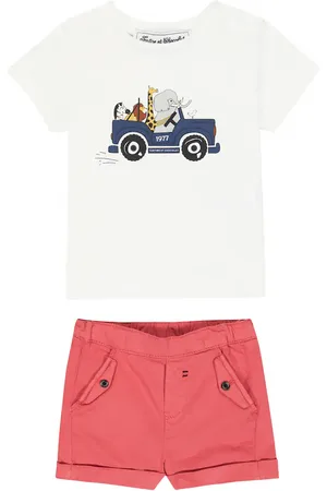 Tartine Et Chocolat Baby cotton T-shirt and shorts set