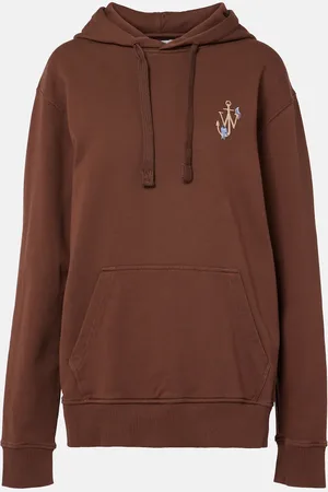 J.W.Anderson Printed embroidered cotton jersey hoodie