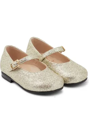 Il gufo Baby glittered ballet flats