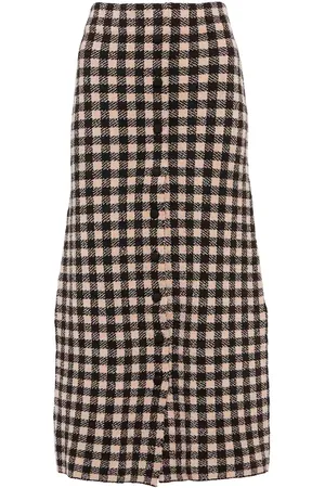 Altuzarra Jabal checked midi skirt