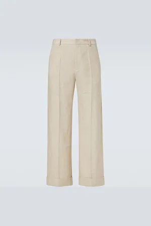 VALENTINO Linen-blend straight pants