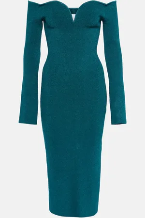 GALVAN Grace off-shoulder midi dress