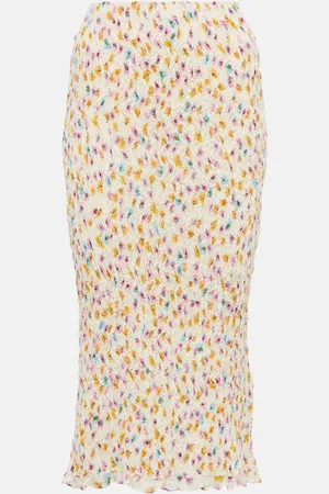 Dorothee Schumacher Floral plissÃ© midi skirt