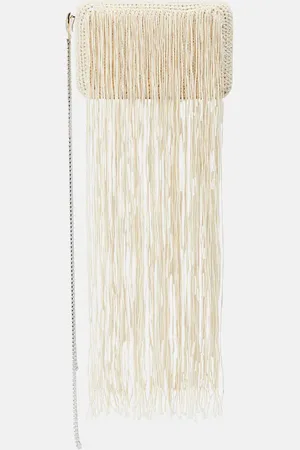 MAGDA BUTRYM Leila fringe-trimmed crochet clutch