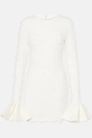 ROTATE Bridal bow-detail mesh minidress