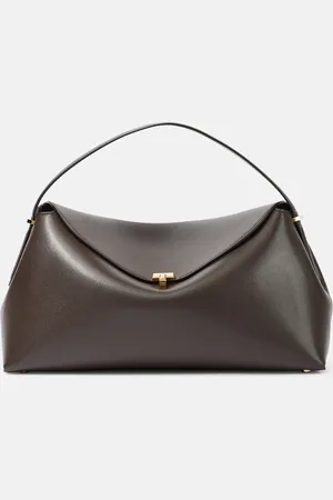 Totême T-Lock leather tote bag