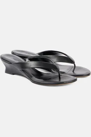 Le Monde Beryl Leather wedge sandals