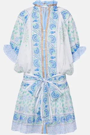 Juliet Dunn Paisley cotton minidress