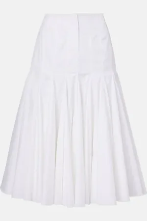 Jacquemus Agave cotton poplin midi skirt