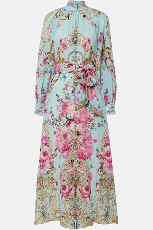 Camilla Embellished floral silk crÃªpe midi dress