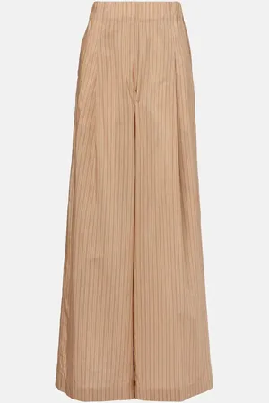 DRIES VAN NOTEN Striped cotton-blend palazzo pants