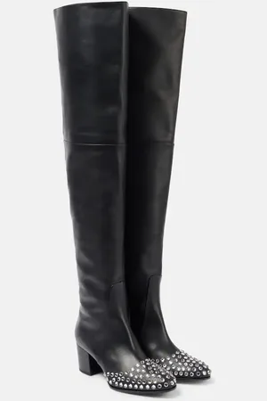 Alaïa 60 studded leather over-the-knee boots
